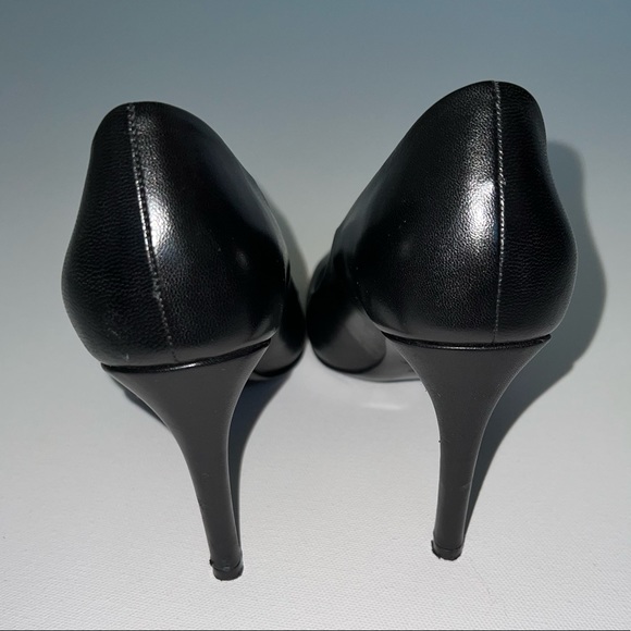 Maje pointed black leather pumps - Picture 4 of 8